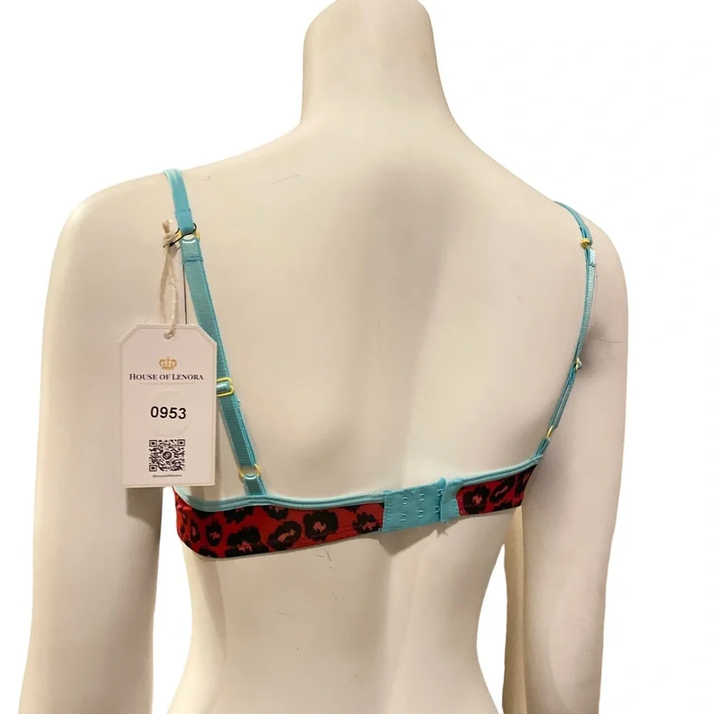 NWT FLIRTITUDE Push Up Bra with Cheetah Print, 32A - Picture 5 of 9